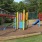 a playground with a slide