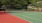 a tennis court with a net