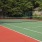 a tennis court with a net